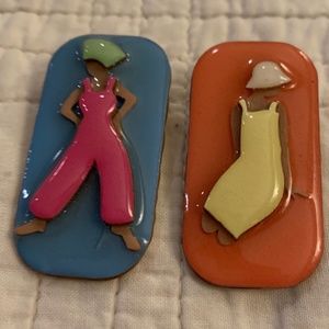 Vintage Lucinda people pins.. 2 for $26